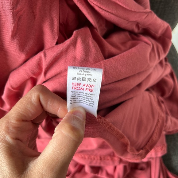 2 pieces! AYM Audrey midi dress and ballet bamboo wrap top in mauve pink - Picture 11 of 11